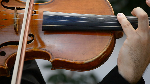 Playing Violin in a String Quartet