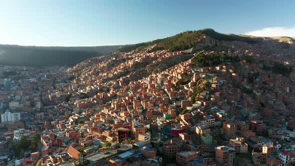 Timelapse La Paz at Sunset a View of the City From a Height