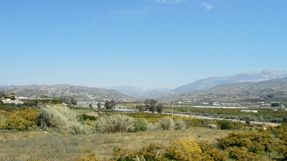 Fields and Mountains in South of Spain