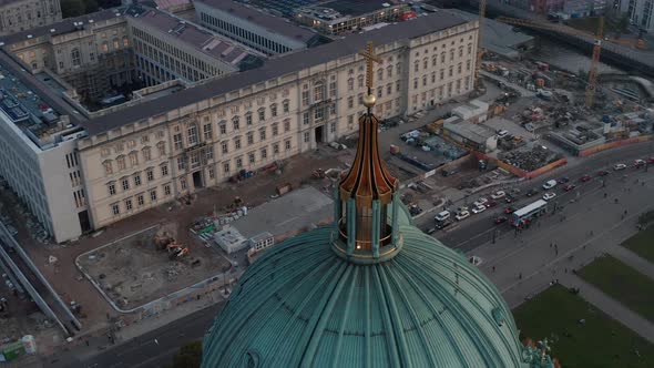 Orbiting Footage Around Dome of Berlin Cathedral