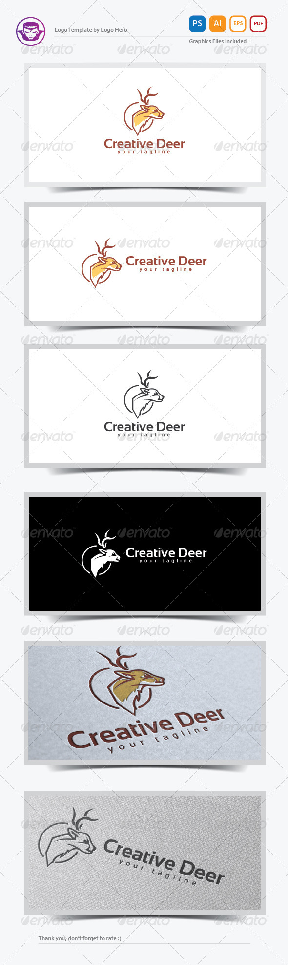 Creative Deer Logo Template