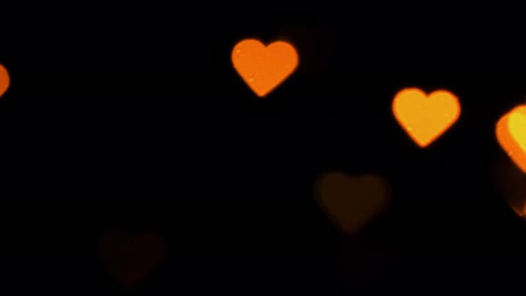 Beautiful hearts bokeh from flashing lights, Valentines Day, wedding day or social media Like backgr