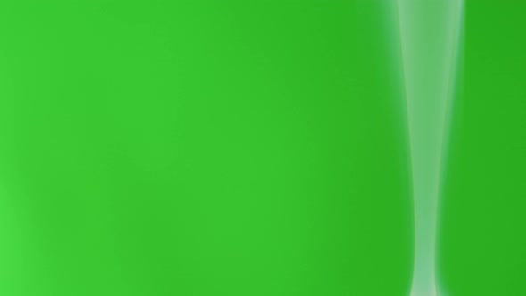 Smoke Jet on Green Chroma Key Background