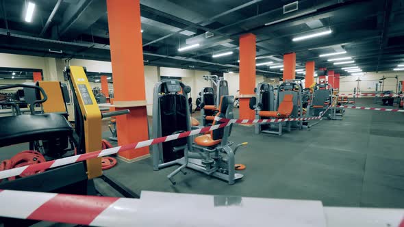 A Closed Gym During Coronavirus Pandemic.