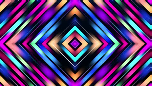 Abstract Multicolor Square Pattern 4K