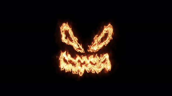 Halloween pumpkin. Animation of a burning pumpkin on fire, holiday on October 31, Halloween day.