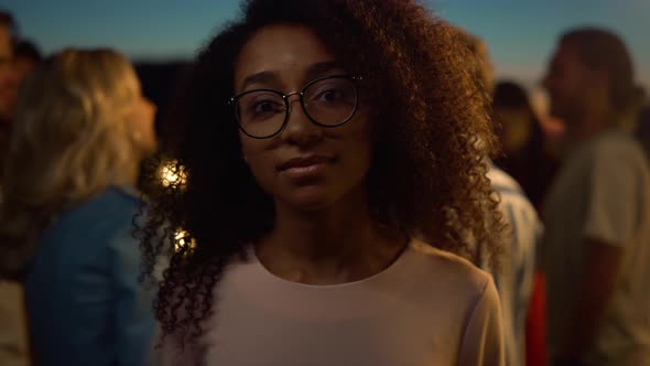 African Woman Posing Camera