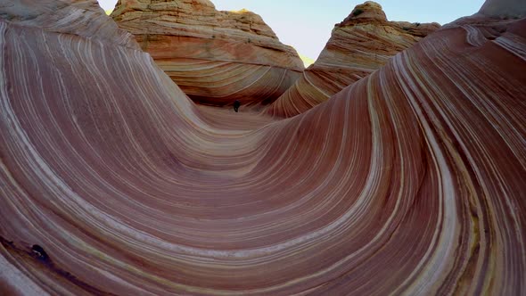 Hiking in Coyote Buttes North, The Wave