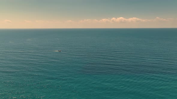 Blue Texture of the Sea Aerial View 4 K Turkey Alanya