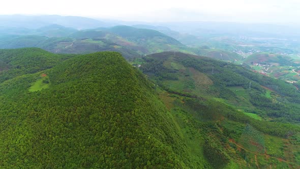 Aerial 4K Steep Mountain Range