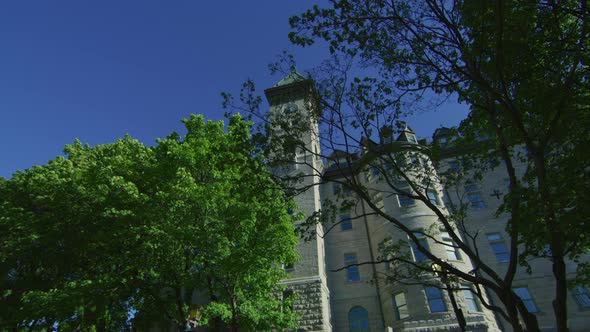 The clock tower of Hotel de Ville de Quebec