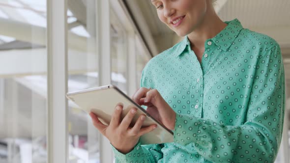 Young woman working in a creative office