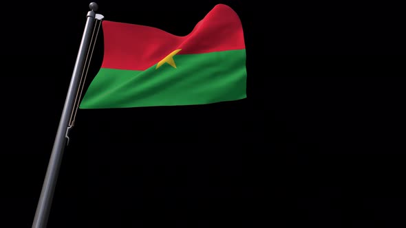 Burkina Faso Flag With Alpha Channel  4K