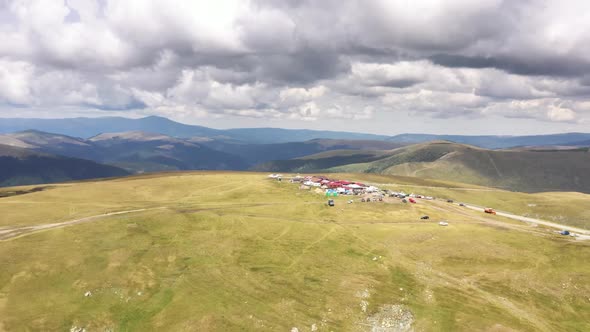 Tourist Settlement On Top Of The Mountain