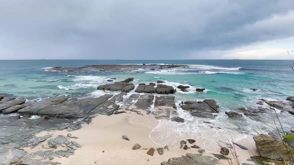 Stormy Ocean Headland 4 K 25fps