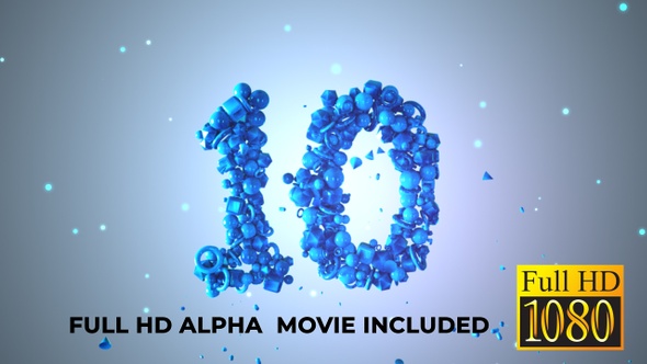 Morphing Particles Countdown alt