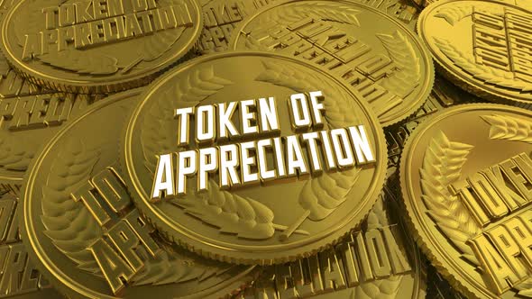 Token Of Appreciation Coin Thank You Gratitude Recognition 3d Animation