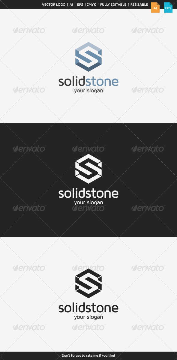 Solid Stone S Logo