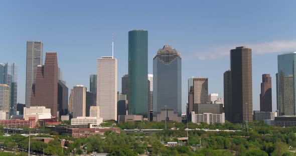 Aerial of the downtown Houston