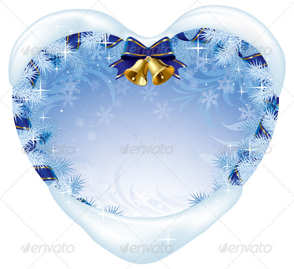 Christmas Heart-Shaped Card