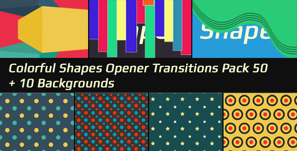 Colorful Shapes Opener Transitions Pack 50