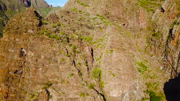 View From the Height of the Rocks in the Masca Tenerife Canary Islands Spain