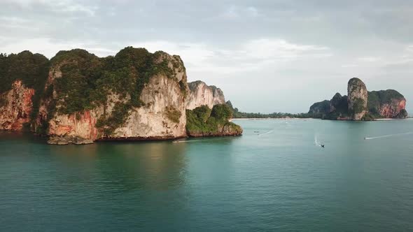 Beach Between Rocks and Islands Thailand