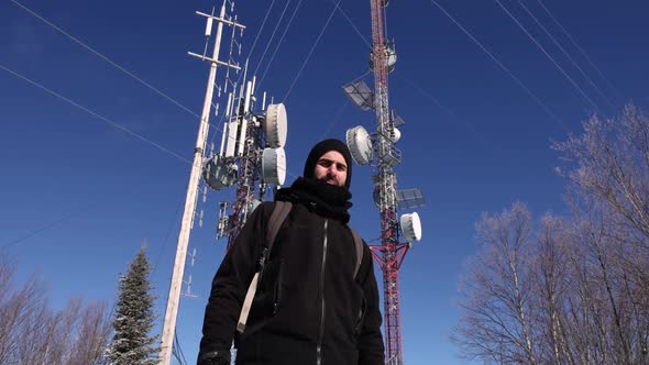 Documentarian at Telecommunication Towers Base