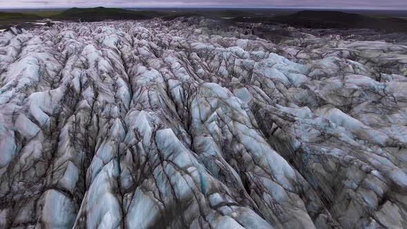 Svinafellsjokull Glacier in Vatnajokull Iceland