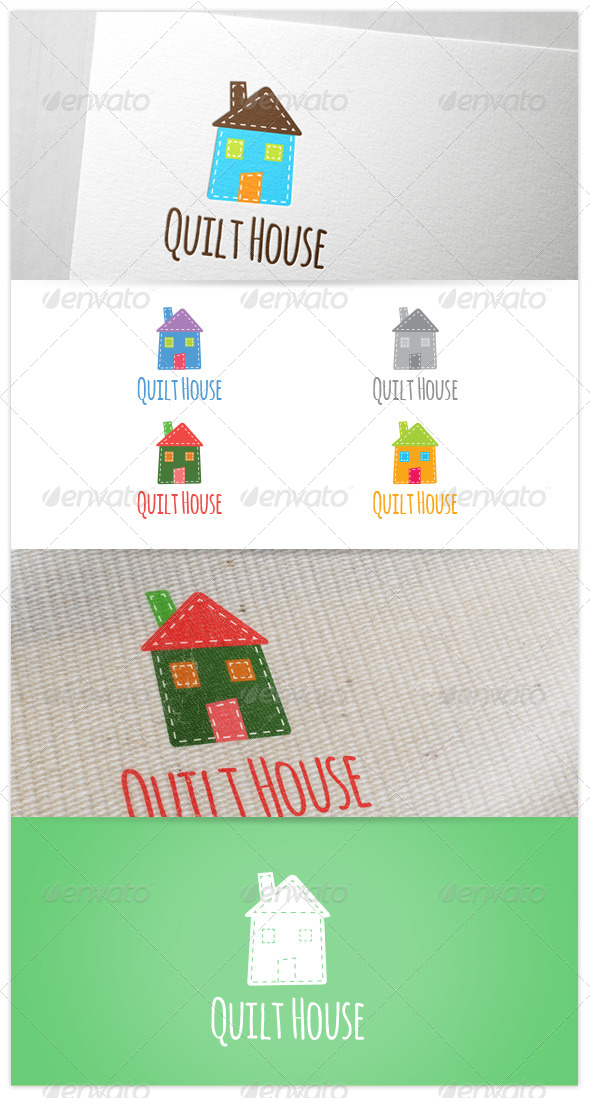 Quilt House Patch Craft DIY Logo