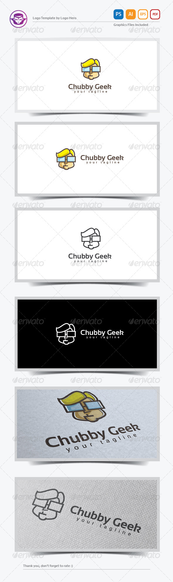 Chubby Geek Logo Template