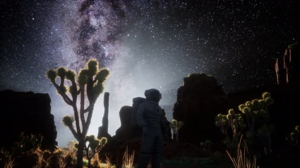 Astronaut and Star Milky Way Formation in Death Valley