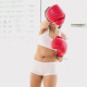Beautiful Young Woman Punching With Boxing Gloves - VideoHive Item for Sale
