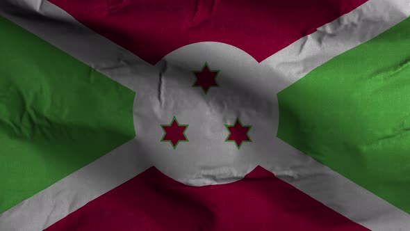 Burundi Flag Textured Waving Background 4K