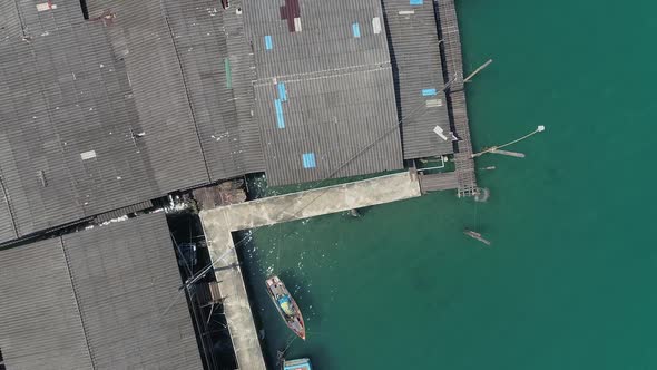 Flying Over Fishing Village 