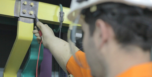 Worker With Helmet