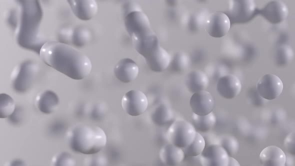 background of meta spheres in random animation