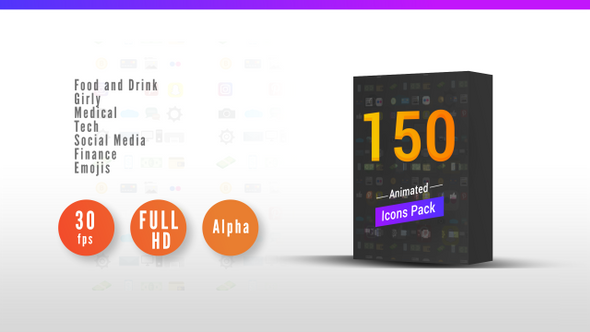 150 Animated Icons Big Pack