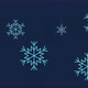 White and blue snowflakes appear in a dark blue sky - VideoHive Item for Sale
