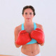 Fit Brunette Boxing With Red Gloves 1 - VideoHive Item for Sale