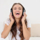 Young Woman Listening To Music And Dancing - VideoHive Item for Sale