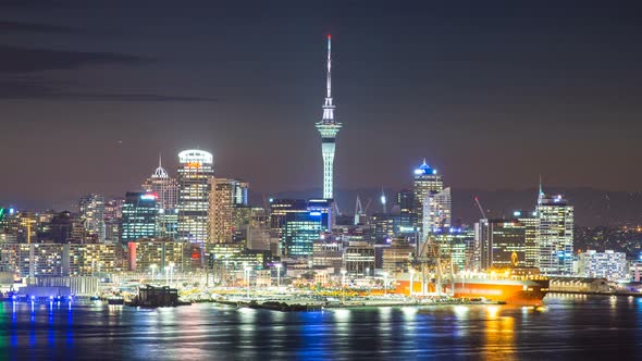 Famous View on Auckland from Mount Victoria