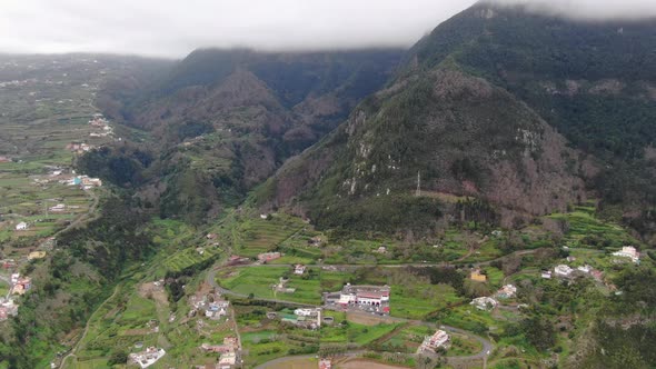 Aerial view of countryside near Icod el Alto in Tenerife, Canary Islands, Spain