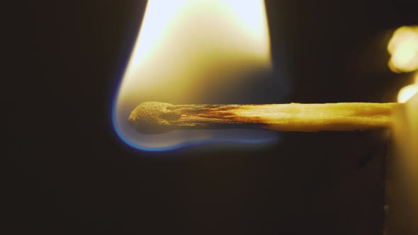 Match Inginiting Burning Extreme Macro Close Up Background