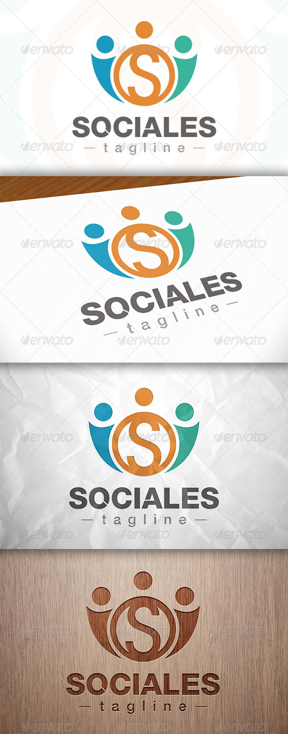 Social People S Letter Logo