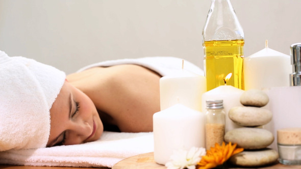 Peaceful Woman Relaxing On The Massage Table 1