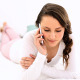 Smiling Woman Lying On Bed Chatting On The Phone 1 - VideoHive Item for Sale