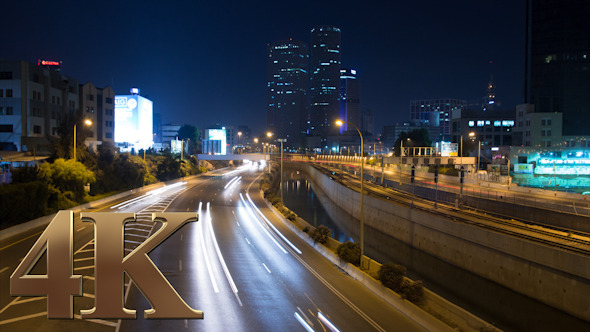 Highway Traffic Rush - Timelapse Tel Aviv - Night
