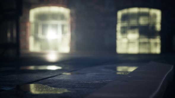 Frightening Abandoned Factory at Night alt