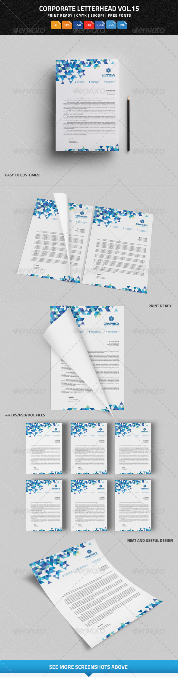 Corporate Letterhead vol.15 with MS Word DOC/DOCX